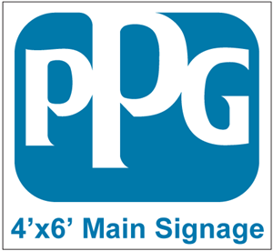Picture of Main Sign Face with PPG Branding 4'x6'