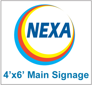 Picture of Main Sign Face with Nexa Branding 4'x6'